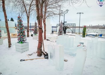 Ледовый городок на Михайловской набережной Новосибирска откроется 29 декабря