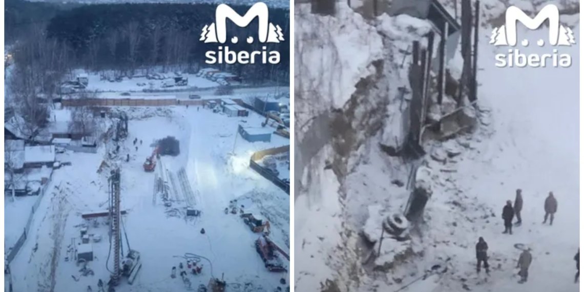 Обвал строительного котлована в Новосибирске угрожает жилому дому