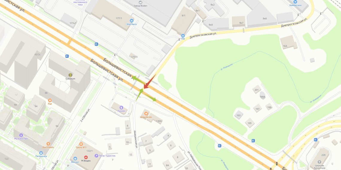 В Новосибирске изменили движение транспорта возле «Европейского берега»