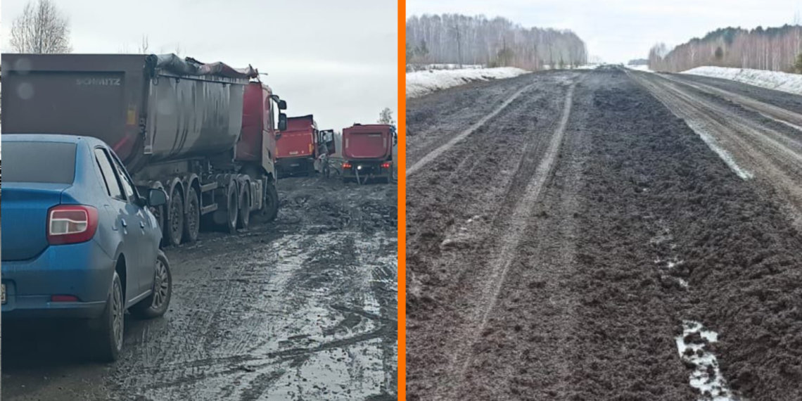 Размякшие под колёсами большегрузов дороги отрежут селян от райцентров