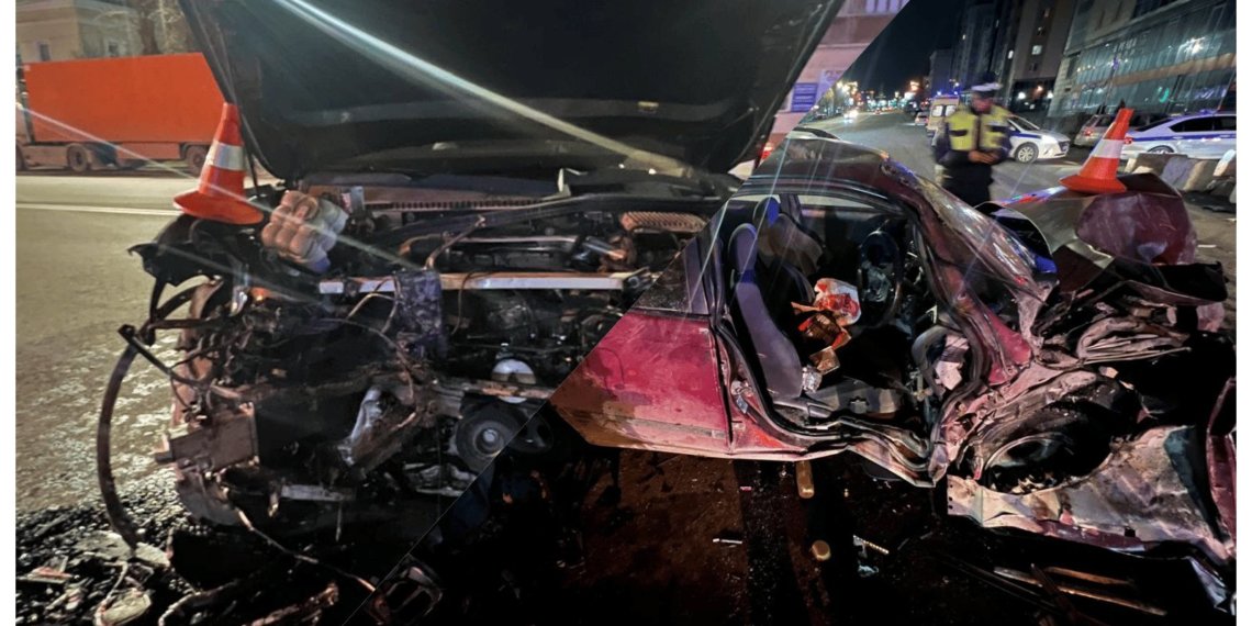 В жестком ДТП после столкновения в лоб двух легковушек пострадали четверо новосибирцев