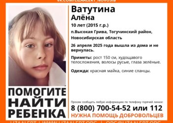 Под Новосибирском сутки не могут найти 10-летнюю девочку, ушедшую в майке и сланцах
