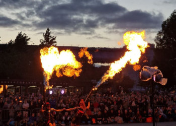 Как зажглись «Огни Сибири» на набережной Новосибирска?