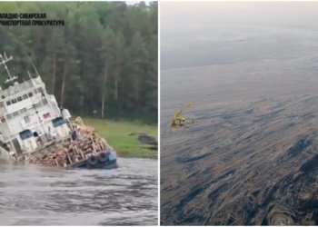 Разлив 30 тонн топлива произошёл в Красноярском крае на Енисее