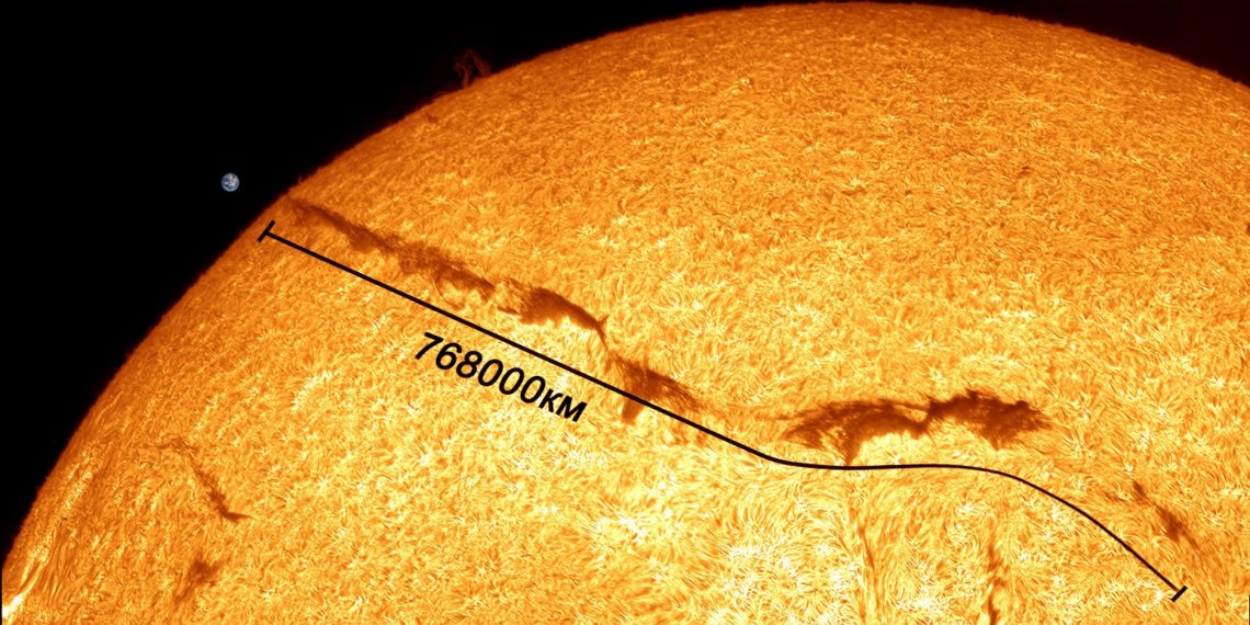 Огромный протуберанец на Солнце заснял астрофотограф из Новосибирска