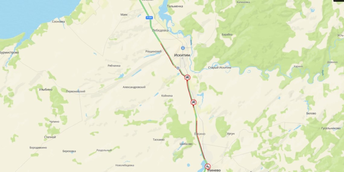 20-километровая пробка собралась между Искитимом и Линёво