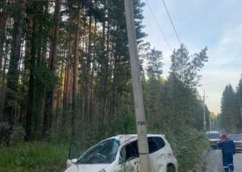 Под Новосибирском водитель снес опору ЛЭП и оставил без света 4 населенных пункта