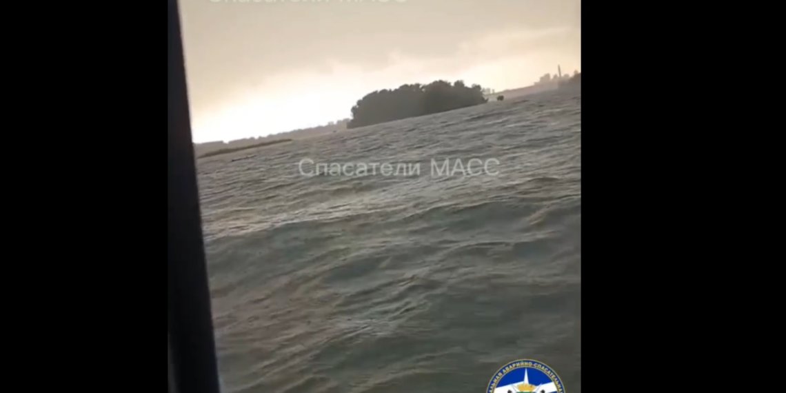 Шторм загнал 12 сапсёрферов на остров в Новосибирске