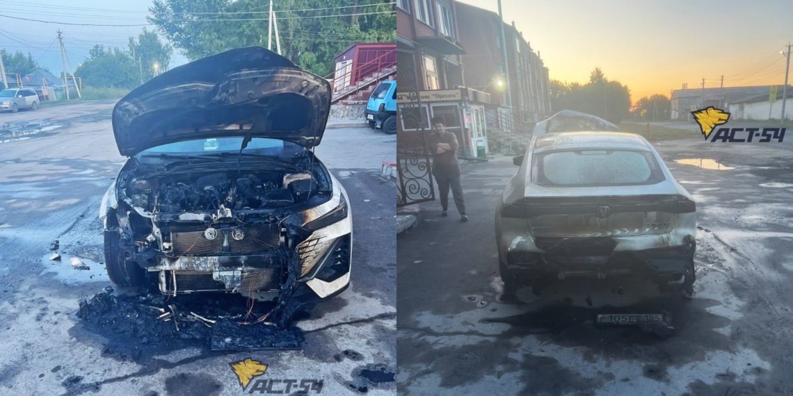 Неизвестный сжёг автомобиль в Новосибирской области