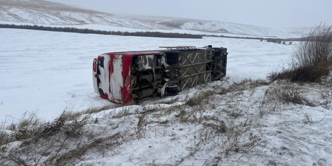 ДТП с коровой привело к опрокидыванию автобуса с вахтовиками в Забайкалье