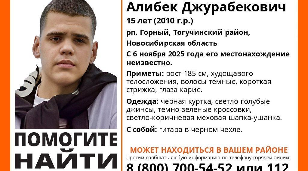 15-летний подросток с гитарой пропал в Тогучинском районе