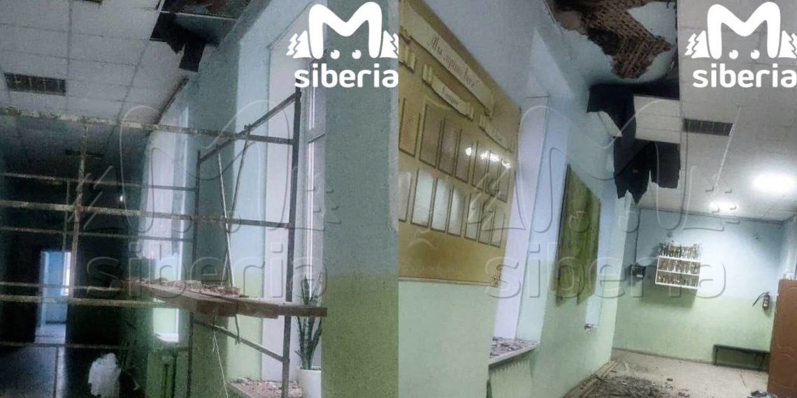 В школе под Новосибирском рухнул потолок