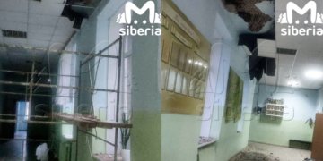 В школе под Новосибирском рухнул потолок