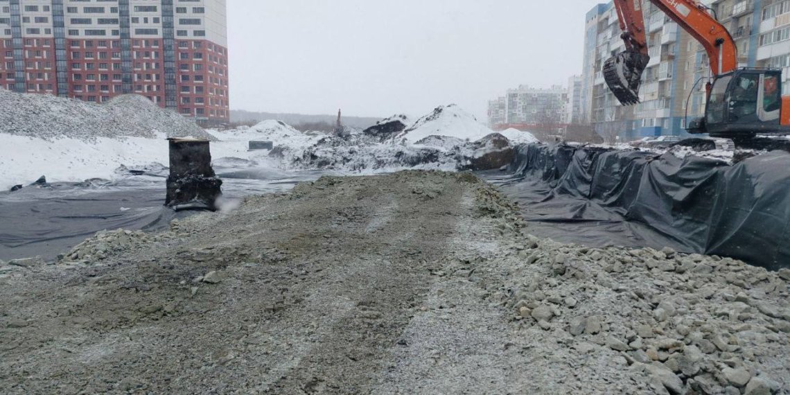 Строительство новой дороги началось на левом берегу Новосибирска