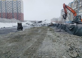 Строительство новой дороги началось на левом берегу Новосибирска