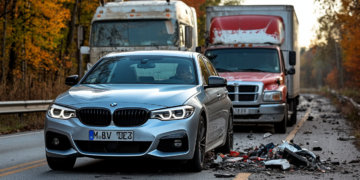 Новосибирцы инсценировали ДТП с BMW и грузовиком, чтобы получить 400 тысяч по ОСАГО