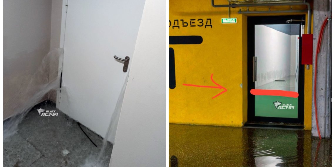 Потоп в новом жилом комплексе в Новосибирске продолжается уже третий день