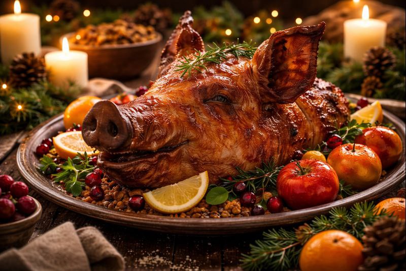 Свиная голова на столе: что можно и нельзя 14 января