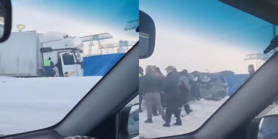 Кроссовер превратился в груду металла после ДТП в Новосибирской области