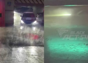 В элитном ЖК Новосибирска затопило подземную парковку