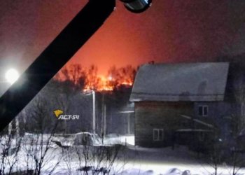 Гусинобродский полигон загорелся в Новосибирске