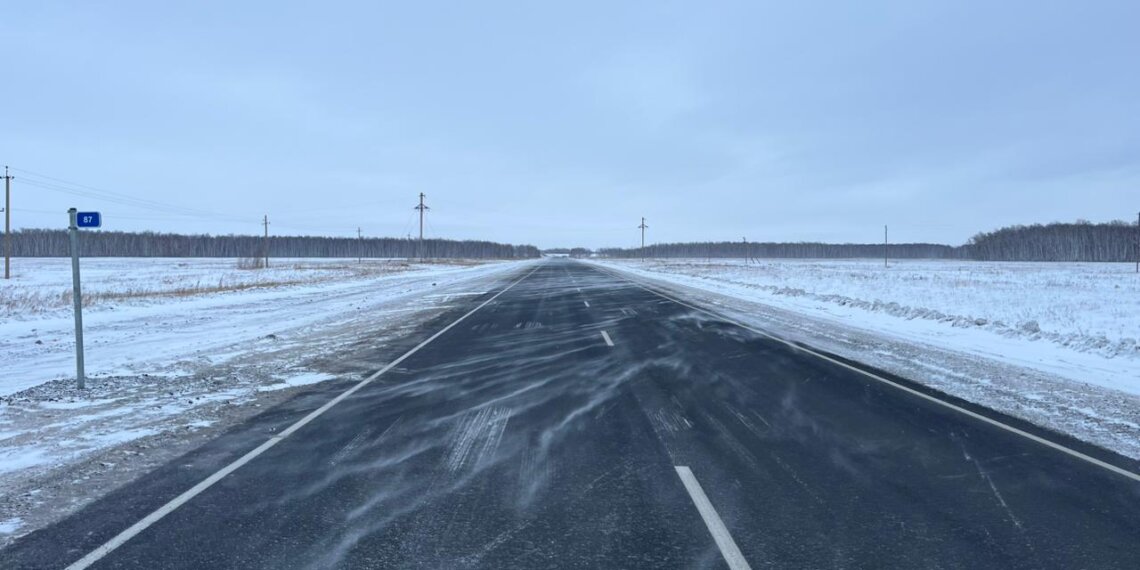 В Новосибирской области из-за метели ограничили движение на важной трассе