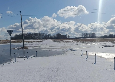 В Новосибирской области зафиксирован первый перелив воды на трассе