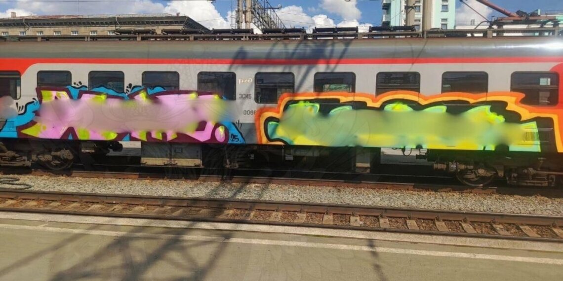 Четверым вандалам грозит срок за рисунки на поездах в Новосибирской области
