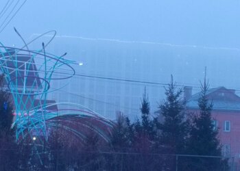 Туман накрыл Новосибирск