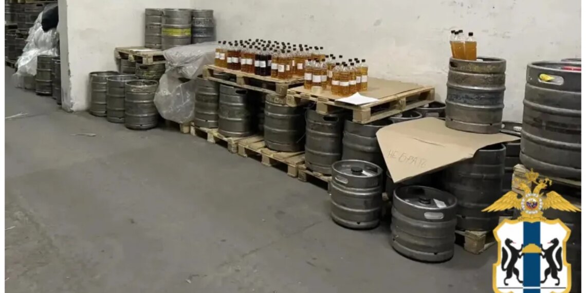 Склад с огромным запасом контрафактного алкоголя накрыли в НСО