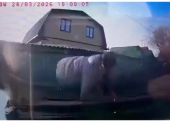 Омский водитель на скорости сбил двух девочек на тротуаре (видео)