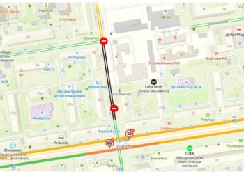 Улицу Семьи Шамшиных перекрыли до середины апреля