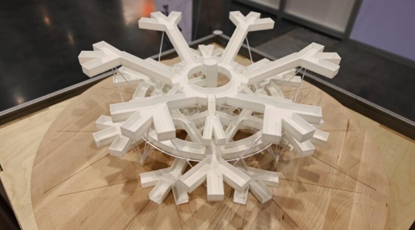 В Новосибирском парке  «Арена» планируют построить смотровую площадку в виде снежинки