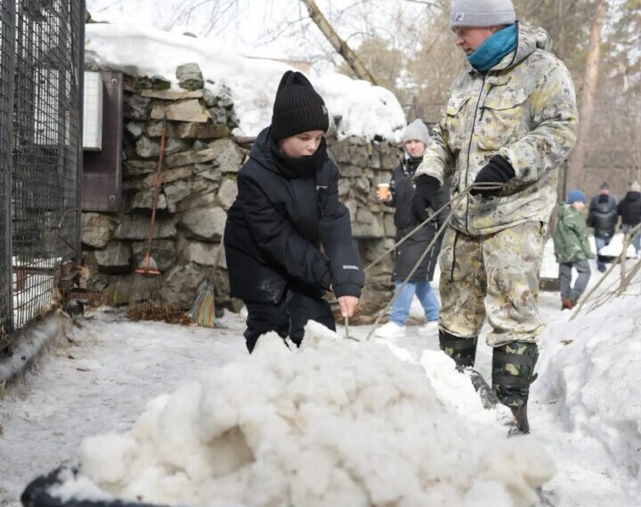 «Рекордное число добрых сердец»: экосубботник в новосибирском зоопарке собрал более 400 волонтёров