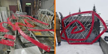 Историческую неоновую вывеску «Весна» восстановили в Новосибирске