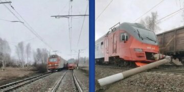 Поезд наехал на упавшую опору контактной сети в Новосибирской области