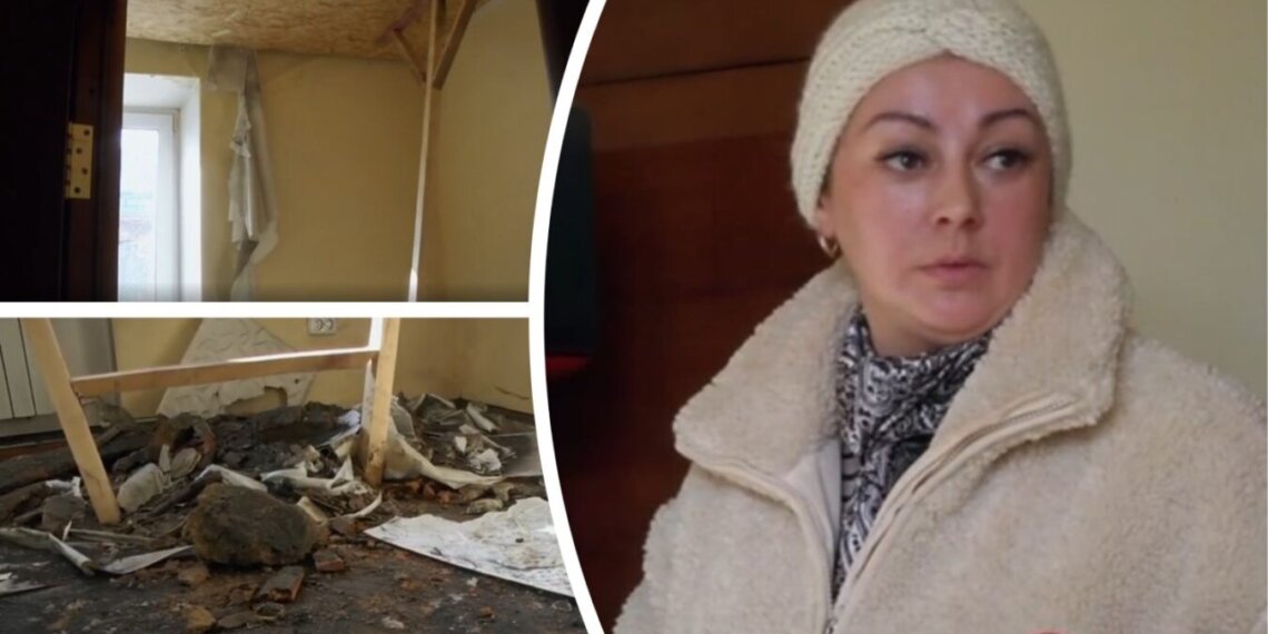 В квартире жительницы новосибирской Расточки рушится потолок