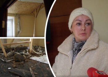 В квартире жительницы новосибирской Расточки рушится потолок