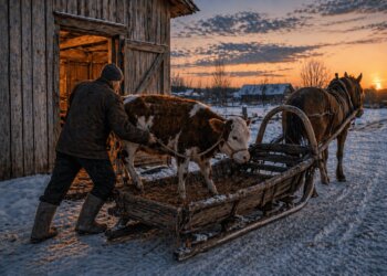 Жителя Новосибирской области осудили за кражу бычка на санях с лошадью