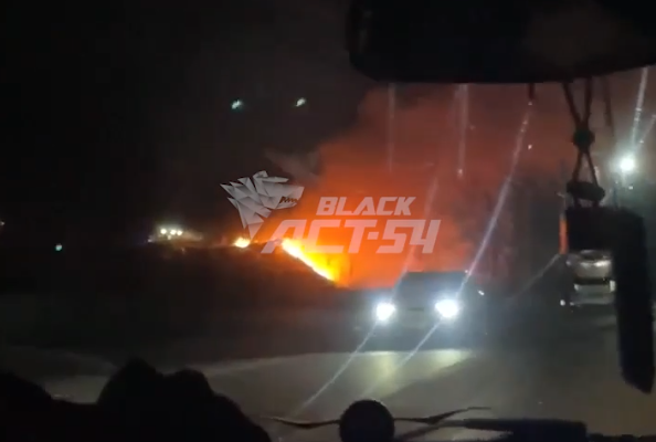 В Новосибирске горел Гусинобродский мусорный полигон