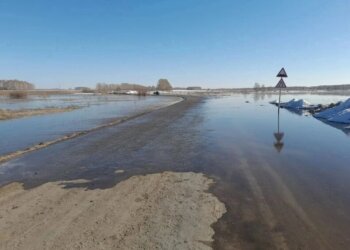 Движение на дороге в Краснозёрском районе полностью прекращено из-за паводка