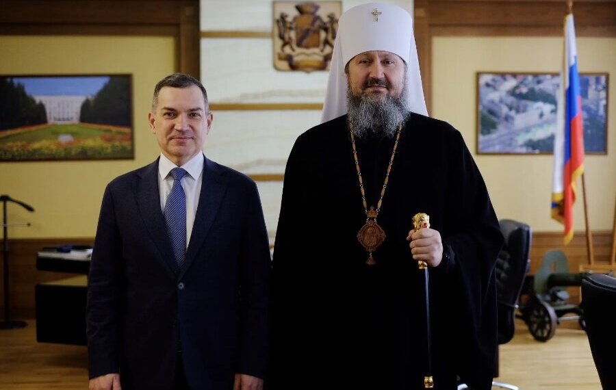 Мэр Новосибирска встретился с митрополитом Варфоломеем для обсуждения сотрудничества