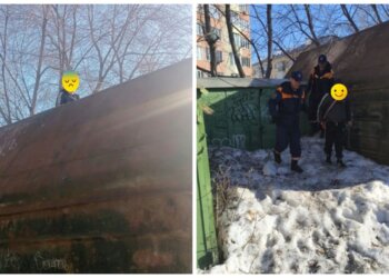 Новосибирский школьник залез на гараж и не смог спуститься самостоятельно