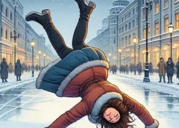 А потому что работать надо: женщина взыскала урон с мэрии за падение на льду