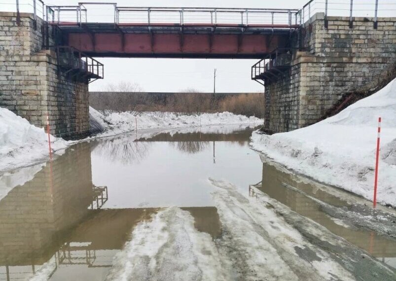 За сутки на дорогах Новосибирской области обнаружили пять участков, пострадавших от паводка