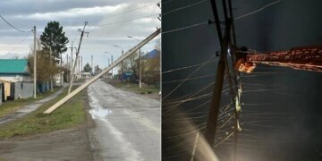 Энергетики Новосибирской области устраняют последствия урагана