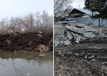 Дома новосибирцев топит из-за нелегальной свалки