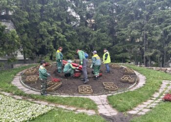 «Цветочные часы опять пойдут»: в Новосибирске высаживают одну из самых известных клумб