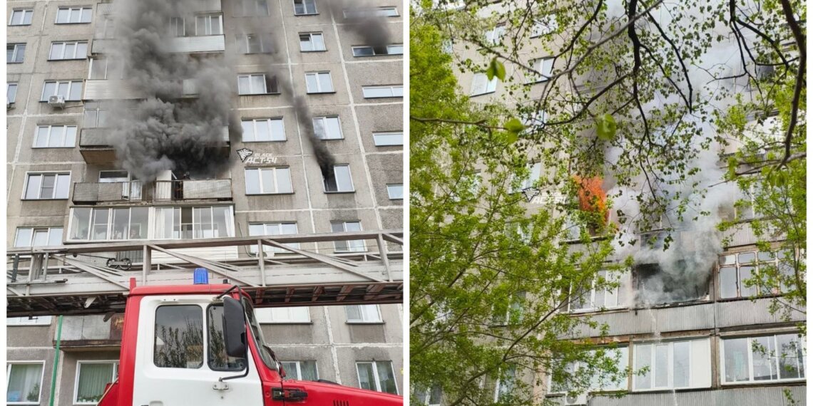 Жильцы двух квартир отказались эвакуироваться из горящего дома