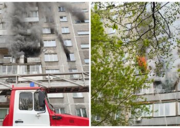 Жильцы двух квартир отказались эвакуироваться из горящего дома